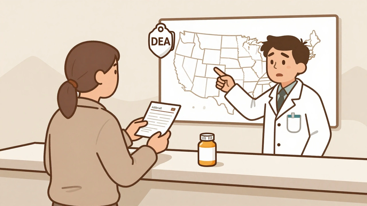 Rural patient denied a controlled substance prescription due to pharmacy confusion.